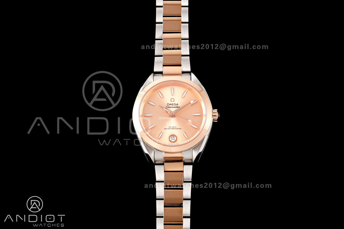 Aqua Terra Shades 34mm SS/RG VRSF Best Edition RG Dial on SS/RG Bracelet A8800